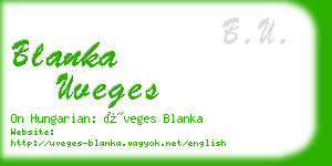 blanka uveges business card